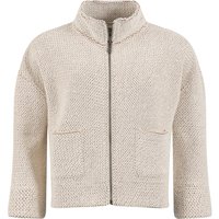 Weird Fish Emily Full Zip Cropped Macaroni Sweatshirt Jacket Ecru Size 10 Weird Fish Emily Full Zip Cropped Macaroni Sweatshirt Jacket Ecru Size 10