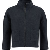 Weird Fish Emily Full Zip Cropped Macaroni Sweatshirt Jacket Navy Size 12 Weird Fish Emily Full Zip Cropped Macaroni Sweatshirt Jacket Navy Size 12