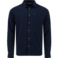 Weird Fish Geoffery Long Sleeve Textured Crepe Shirt Navy Size 2XL Weird Fish Geoffery Long Sleeve Textured Crepe Shirt Navy Size 2XL