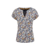 Weird Fish Alia Printed Jersey T-Shirt Navy Size 10 Weird Fish Alia Printed Jersey T-Shirt Navy Size 10