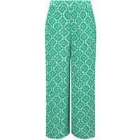 Weird Fish Sarita Crinkle Printed Wide Leg Cropped Trousers Beach Glass Size 10 Weird Fish Sarita Crinkle Printed Wide Leg Cropped Trousers Beach Glass Size 10