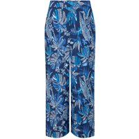 Weird Fish Sarita Crinkle Printed Wide Leg Cropped Trousers Blue Indigo Size 20 Weird Fish Sarita Crinkle Printed Wide Leg Cropped Trousers Blue Indigo Size 20