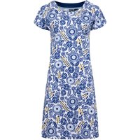 Weird Fish Tallahassee Printed Jersey Dress Blue Sapphire Size 10 Weird Fish Tallahassee Printed Jersey Dress Blue Sapphire Size 10