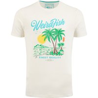Weird Fish Palm Island Front Print Graphic T-Shirt Dusty White Size 2XL Weird Fish Palm Island Front Print Graphic T-Shirt Dusty White Size 2XL