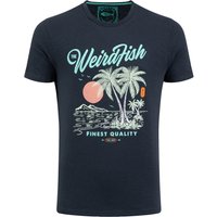 Weird Fish Palm Island Front Print Graphic T-Shirt Navy Size 5XL Weird Fish Palm Island Front Print Graphic T-Shirt Navy Size 5XL