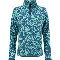 Weird Fish Rory 1/4 Zip Printed Microfleece Majolica Blue Size 10 Weird Fish Rory 1/4 Zip Printed Microfleece Majolica Blue Size 10