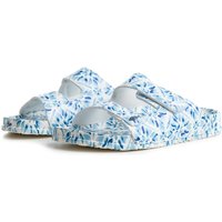 Weird Fish Appledore Printed Pool Sliders Smoked Blue Size 3 Weird Fish Appledore Printed Pool Sliders Smoked Blue Size 3