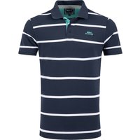 Weird Fish Fabian Striped Pique Polo Shirt Navy Size 4XL Weird Fish Fabian Striped Pique Polo Shirt Navy Size 4XL