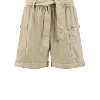 Weird Fish Cynthia Cotton Twill Shorts Oyster Size 10 Weird Fish Cynthia Cotton Twill Shorts Oyster Size 10