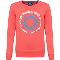 Weird Fish Aurora Graphic Crew Neck Sweatshirt Dark Coral Size 10 Weird Fish Aurora Graphic Crew Neck Sweatshirt Dark Coral Size 10