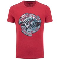 Weird Fish Vortex Front Print Graphic T-Shirt Barberry Red Marl Size 3XL Weird Fish Vortex Front Print Graphic T-Shirt Barberry Red Marl Size 3XL
