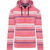 Weird Fish Lana 1/4 Zip Printed Micro Fleece Hoodie Peony Size 12 Weird Fish Lana 1/4 Zip Printed Micro Fleece Hoodie Peony Size 12