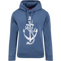 Weird Fish Topaz Front Print Popover Hoodie Faded Blue Size 10 Weird Fish Topaz Front Print Popover Hoodie Faded Blue Size 10