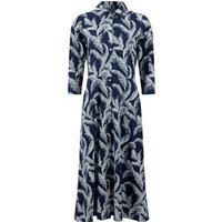 Weird Fish Hydra Printed Jersey Shirt Dress Ink Size 18