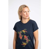 Weird Fish Fern Koi Carp Front Print Cotton Graphic T Shirt