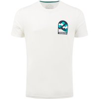 Weird Fish Geo Mountains Back Print Graphic T-Shirt Dusty White Size XL