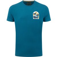 Weird Fish Geo Mountains Back Print Graphic T-Shirt Sea Blue Size XL