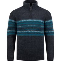 Weird Fish Bertie Fair Isle 1 4 Zip Jumper