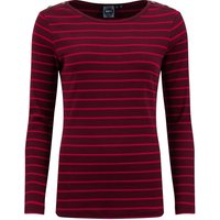 Weird Fish Blaine Ribbed Striped Long Sleeve T Shirt Grape