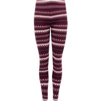 Weird Fish Bailey Printed Leggings Dark Wine Size 8