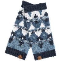 Weird Fish Shutt Fair Isle Wrist Warmers Ash Blue Size ONE