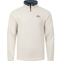 Weird Fish Newark 1/4 Zip Grid Fleece Ecru Size 4XL Weird Fish Newark 1/4 Zip Grid Fleece Ecru Size 4XL