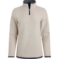 Weird Fish Beye 1/4 Zip Grid Fleece Ecru Size 8 Weird Fish Beye 1/4 Zip Grid Fleece Ecru Size 8