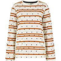 Weird Fish Billie Organic Long Sleeve Striped T-Shirt Light Cream Size 10 Weird Fish Billie Organic Long Sleeve Striped T-Shirt Light Cream Size 10