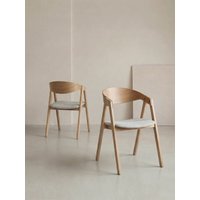 Kenay 50% Rabatt auf 2 beige Bent-Stühle mit Eichenfurnier