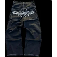 Jeans Y2K Haruku Retro Skull Graphic Baggy Pants Punk Rock Hip Hop Gothic Wide Leg Trousers Streetwear