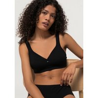 hessnatur Damen Comfort BH aus Bio Baumwolle schwarz Größe 70B