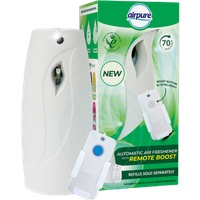 Airpure Deodorante automatico per ambienti con Remote Boost
