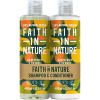 Set shampoo e balsamo Faith In Nature al pompelmo e arancia – 400 ml