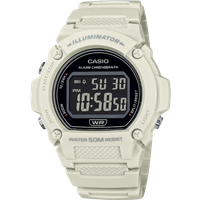 Casio W-219HC-8BVDF Illuminator Orologio Sportivo Digitale - Bianco