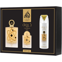 Lattafa Pride Tharwah Gold Set Regalo Unisex – 3 pezzi
