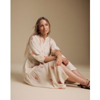 Cheesecloth Embroidered Dress