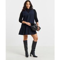 Simply Be Navy Cord Flippy Mini Dress