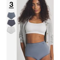 3 Pack Full Briefs Navy Grey 8 10