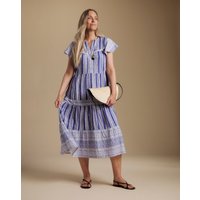 Printed Cheesecloth Midi Dress Print