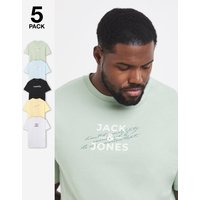 & Front Logo T Shirt 5 Pack