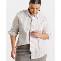 Oversized Shirt Tie Striped