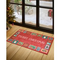 Christmas Stamps Washable Doormat 50X80