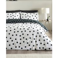 CL Polka Dot Duvet Cover Set Black White DOUBLE