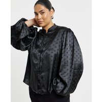 Jacquard Mandarin Blouse