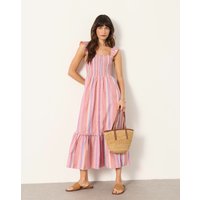 Eva Stripe Midi Dress Multi Coloured