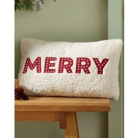 CL Merry Christmas Boucle Cushion