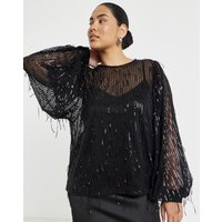 Fringe Sequin Blouse