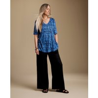 Linen Jersey Pocket Tunic Print