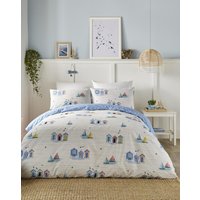 Beach Huts Duvet Cover Set DOUBLE