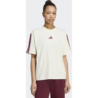 3 Stripe Boyfriend T Shirt Maroon S8 10